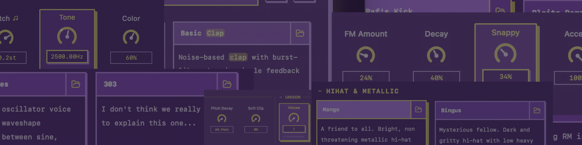 19 Drum Synth Engines